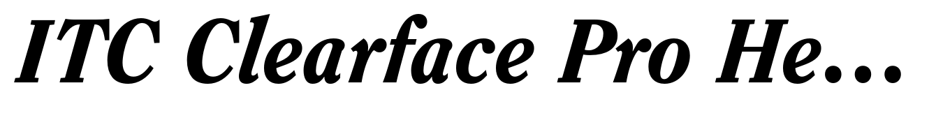 ITC Clearface Pro Heavy Italic